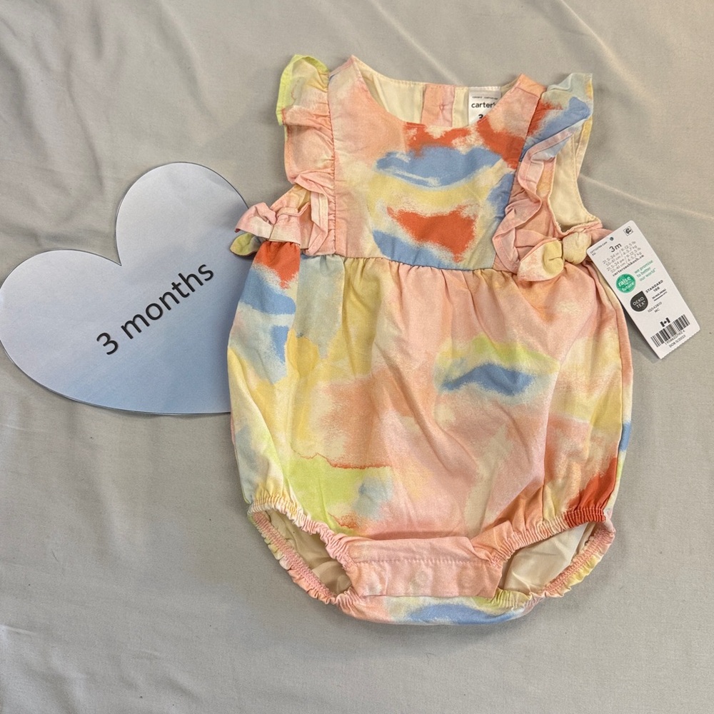 Carter's - NWT - sleeveless summer baby romper. Size 3 months